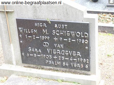 Sara Viergever 1903-1982 and Willem M Schiewold 1899-1980